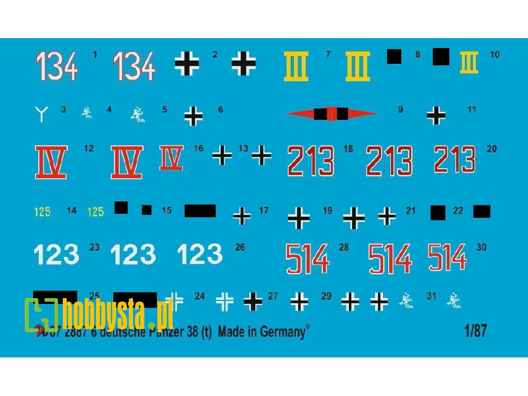 German Tank Markings For 38 (T) - zdjęcie 1