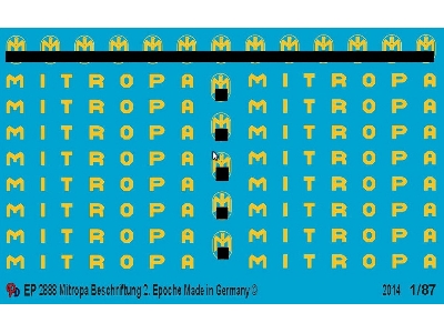 Markings For German Reichsbahn Mitropa Dinner Wagon - zdjęcie 1