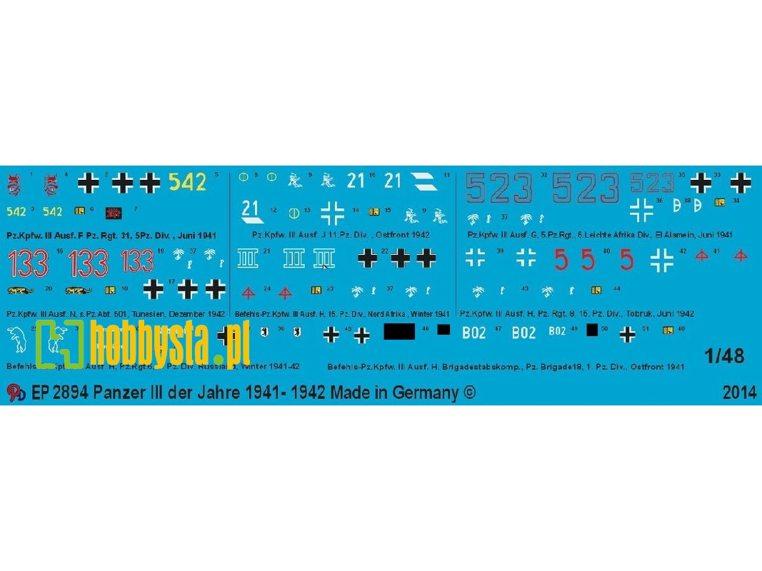 Markings For German Panzer Iii Tanks 1941-1942 - zdjęcie 1