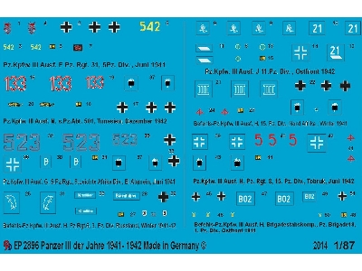 Markings For German Panzer Iii Tanks 1941-1942 - zdjęcie 1