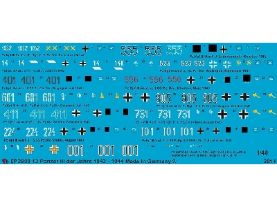 Markings For 13 Late Panzer Iii Of 1942-1944 - zdjęcie 1