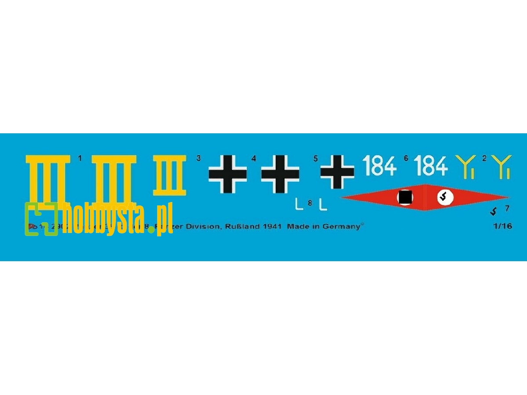 Markings For Panzer 38 (T), 8. German Tank Div., Russia 1941 - zdjęcie 1