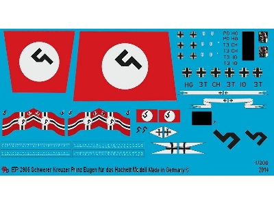 Markings For The Hachett Model Of The Prinz Eugen - zdjęcie 1