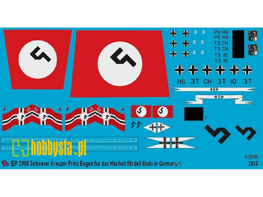 Markings For The Hachett Model Of The Prinz Eugen - zdjęcie 1