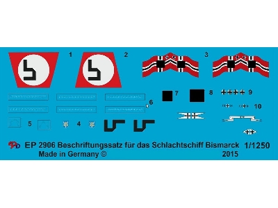 Markings For The German Battleship Bismarck - zdjęcie 1