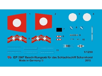 Markings For The German Battleship Scharnhorst - zdjęcie 1