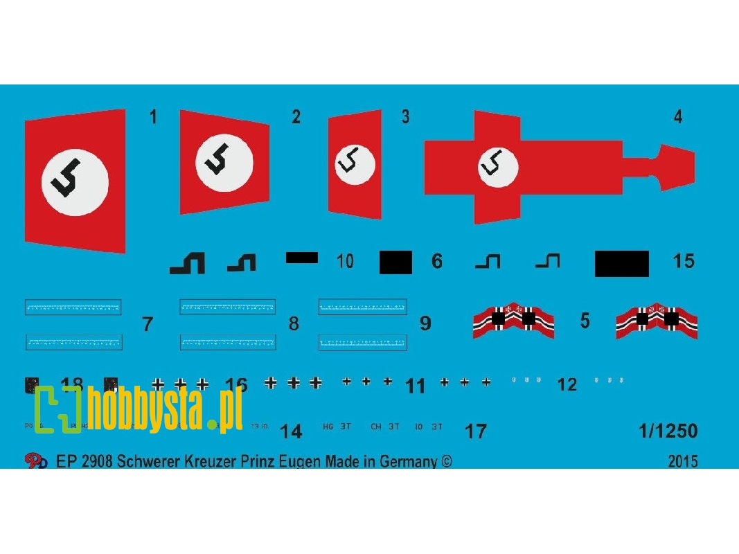 Markings For The Heavy Cruiser Prinz Eugen - zdjęcie 1