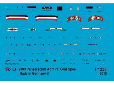 Markings For The Pocket Battleship Admiral Graf Spee - zdjęcie 1