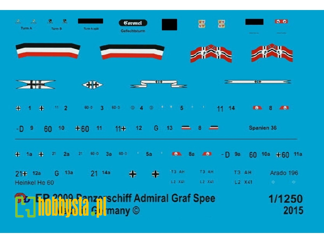 Markings For The Pocket Battleship Admiral Graf Spee - zdjęcie 1
