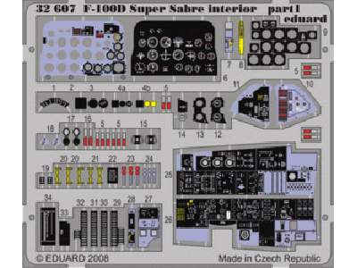  F-100D interior  S. A. 1/32 - Trumpeter - blaszki - zdjęcie 1