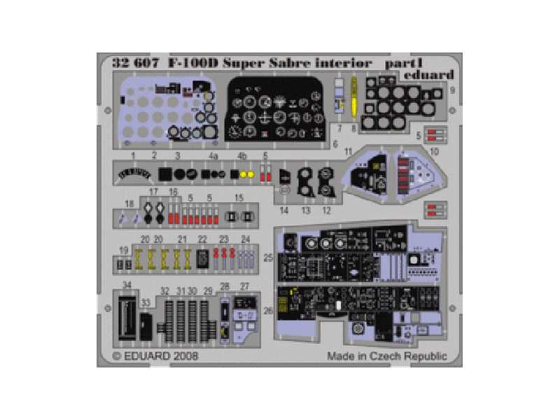 F-100D interior S. A. 1/32 - Trumpeter - blaszki - zdjęcie 1 F-100D interior S. A. 1/32 - Trumpeter - blaszki - zdjęcie 1
