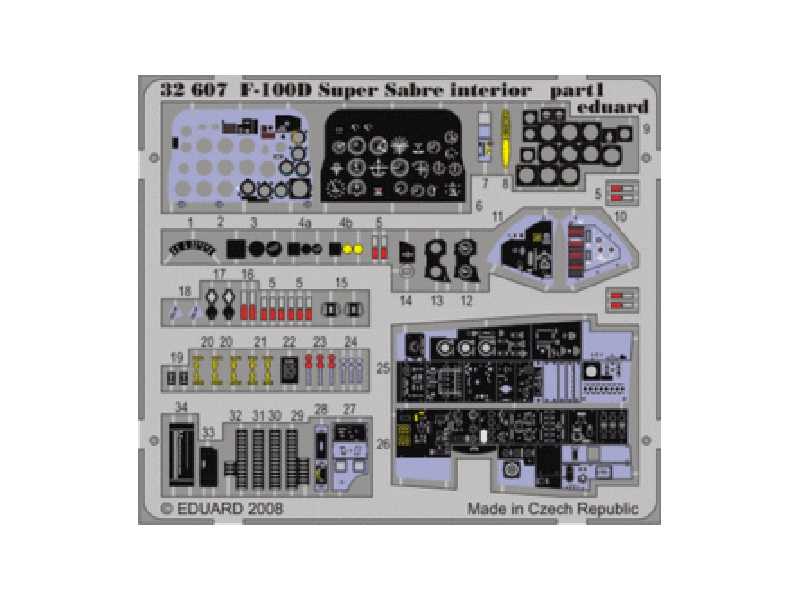  F-100D interior  S. A. 1/32 - Trumpeter - blaszki - zdjęcie 1