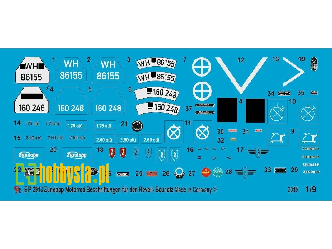 Markings For The Zündapp Bike From Revell - zdjęcie 1