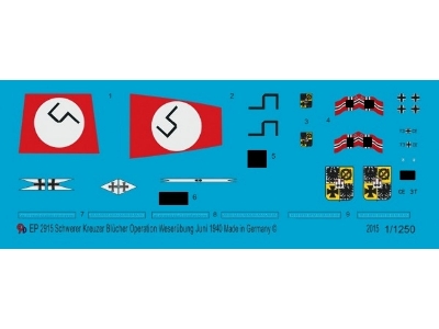 Markings For The Heavy Cruiser Blücher - zdjęcie 1