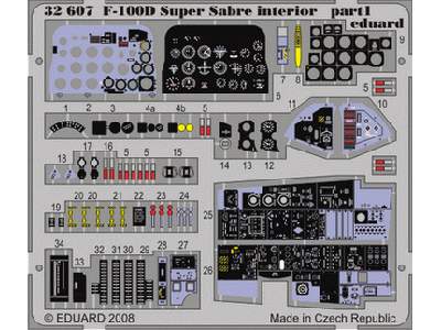  F-100D interior  S. A. 1/32 - Trumpeter - blaszki - zdjęcie 2