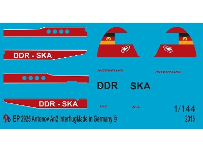 Markings For Antonov An 2 Interflug - zdjęcie 1