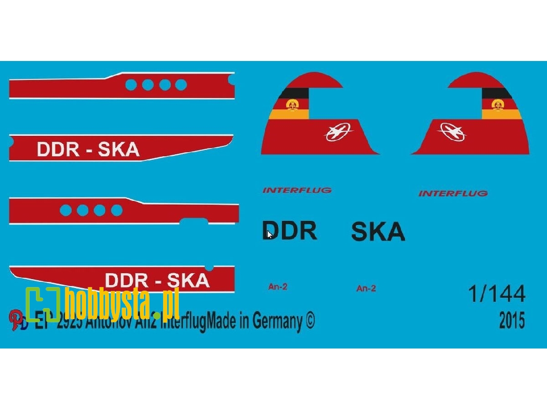 Markings For Antonov An 2 Interflug - zdjęcie 1