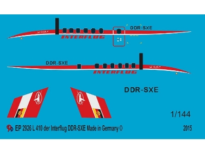 Markings For L-410 Interflug - zdjęcie 1