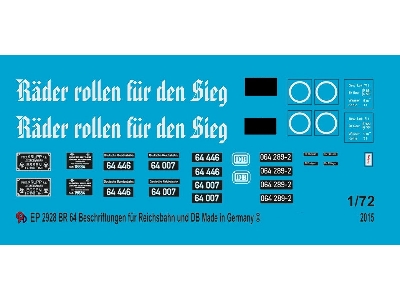 Markings For Br 64 Reichsbahn And Bundesbahn - zdjęcie 1