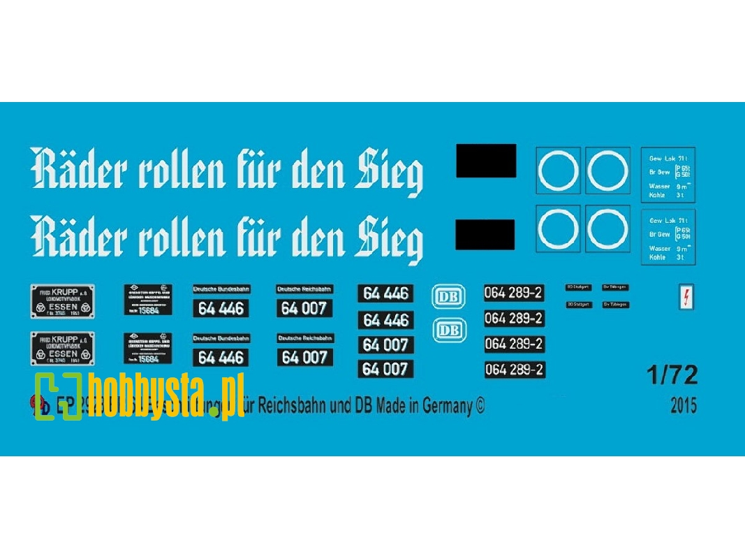 Markings For Br 64 Reichsbahn And Bundesbahn - zdjęcie 1