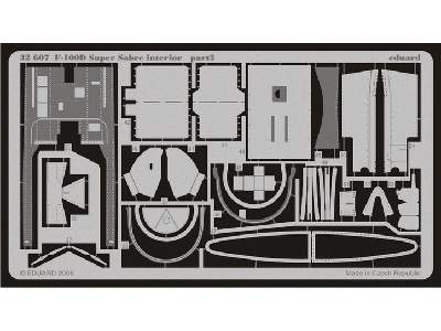  F-100D interior  S. A. 1/32 - Trumpeter - blaszki - zdjęcie 3