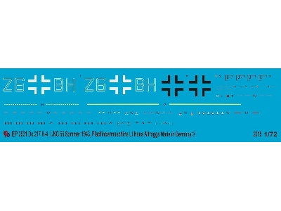 Markings For Do 217 K-1, I./Kg 66, Summer 1943, Pathfinder Machine Lt. Hans Altrogge - zdjęcie 1