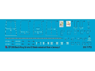 Markings For German V2/A4 Rocket White Print - zdjęcie 1
