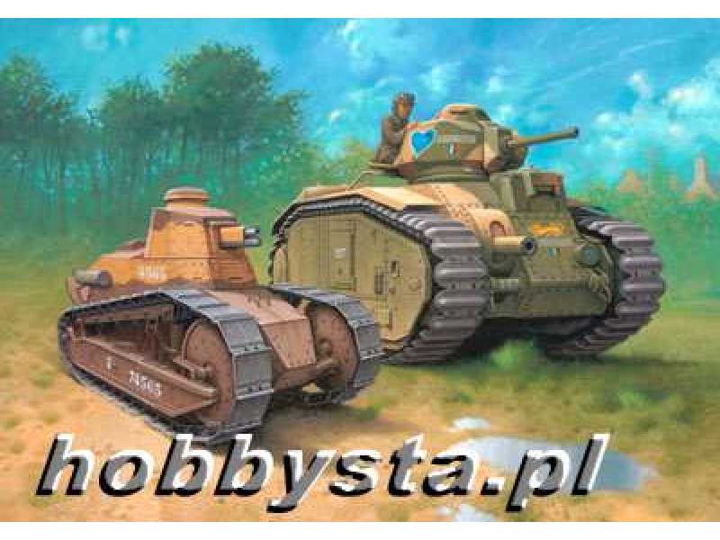 Char B.1 bis & Renault FT.17 - zdjęcie 1 Char B.1 bis & Renault FT.17 - zdjęcie 1