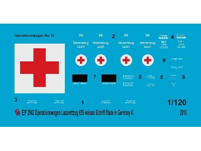 Markings For The Operation Wagon For The German Ambulance Train 655 - zdjęcie 1