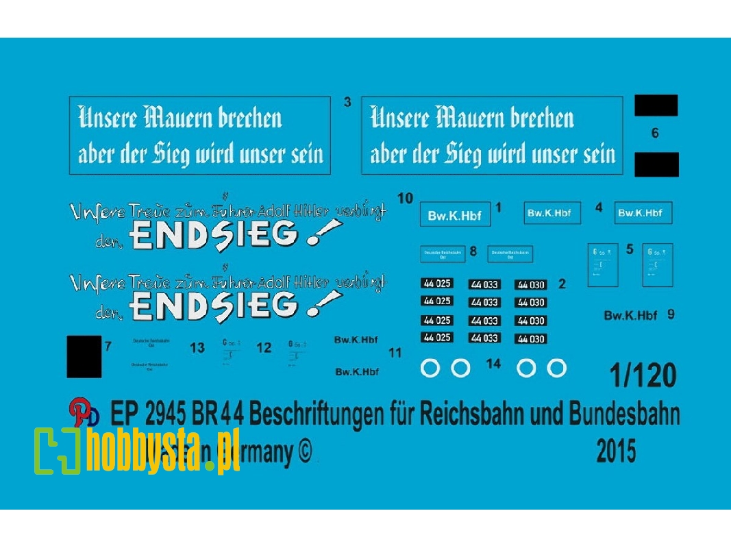 Markings For Br 44 For Reichsbahn And Bundesbahn - zdjęcie 1