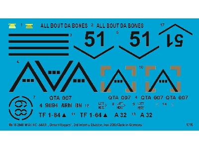 Markings For Abrams M1a1 Hc Desert Rogues Iraq 2003 - zdjęcie 1