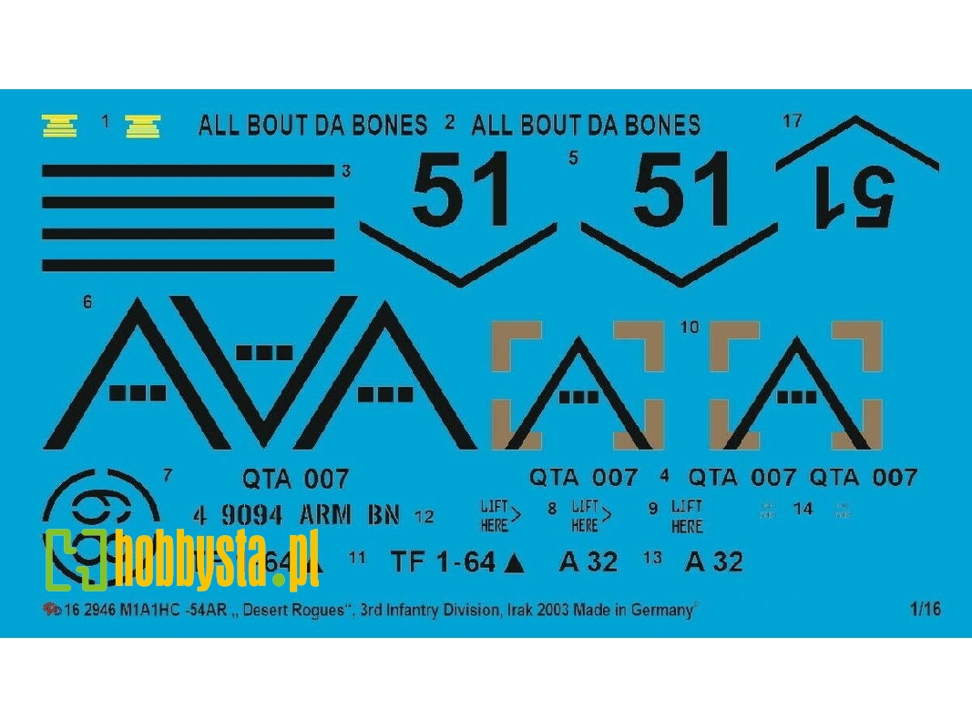 Markings For Abrams M1a1 Hc Desert Rogues Iraq 2003 - zdjęcie 1