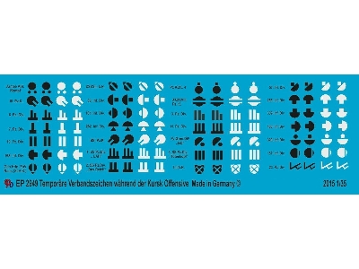 Markings For German Units During The Offensive At Kursk - zdjęcie 1