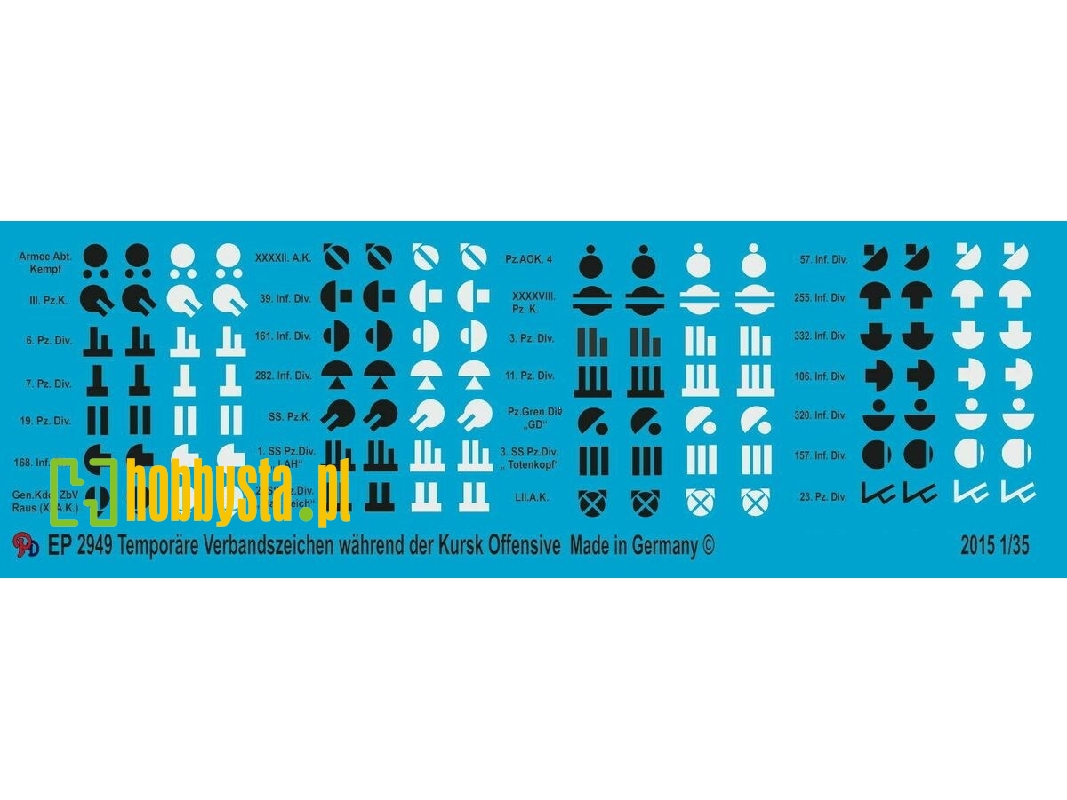 Markings For German Units During The Offensive At Kursk - zdjęcie 1