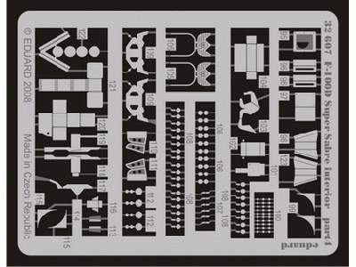  F-100D interior  S. A. 1/32 - Trumpeter - blaszki - zdjęcie 5