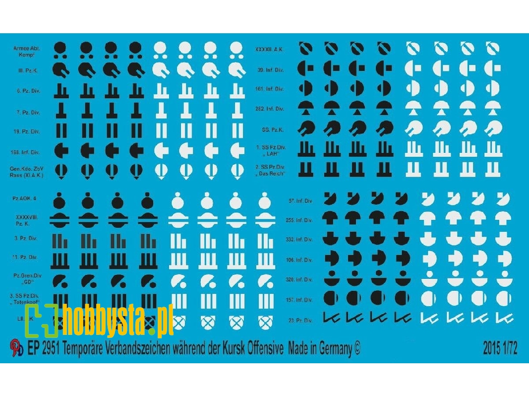 Markings For German Units During The Offensive At Kursk - zdjęcie 1