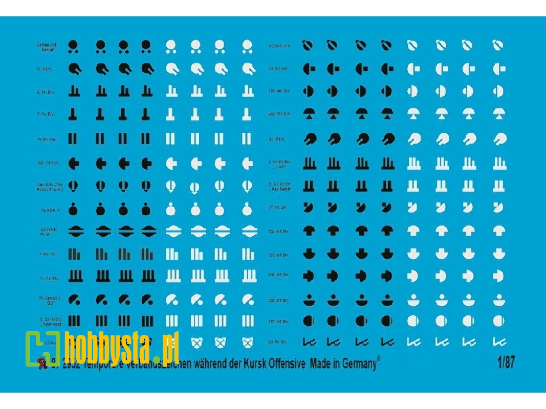 Markings For German Units During The Offensive At Kursk - zdjęcie 1