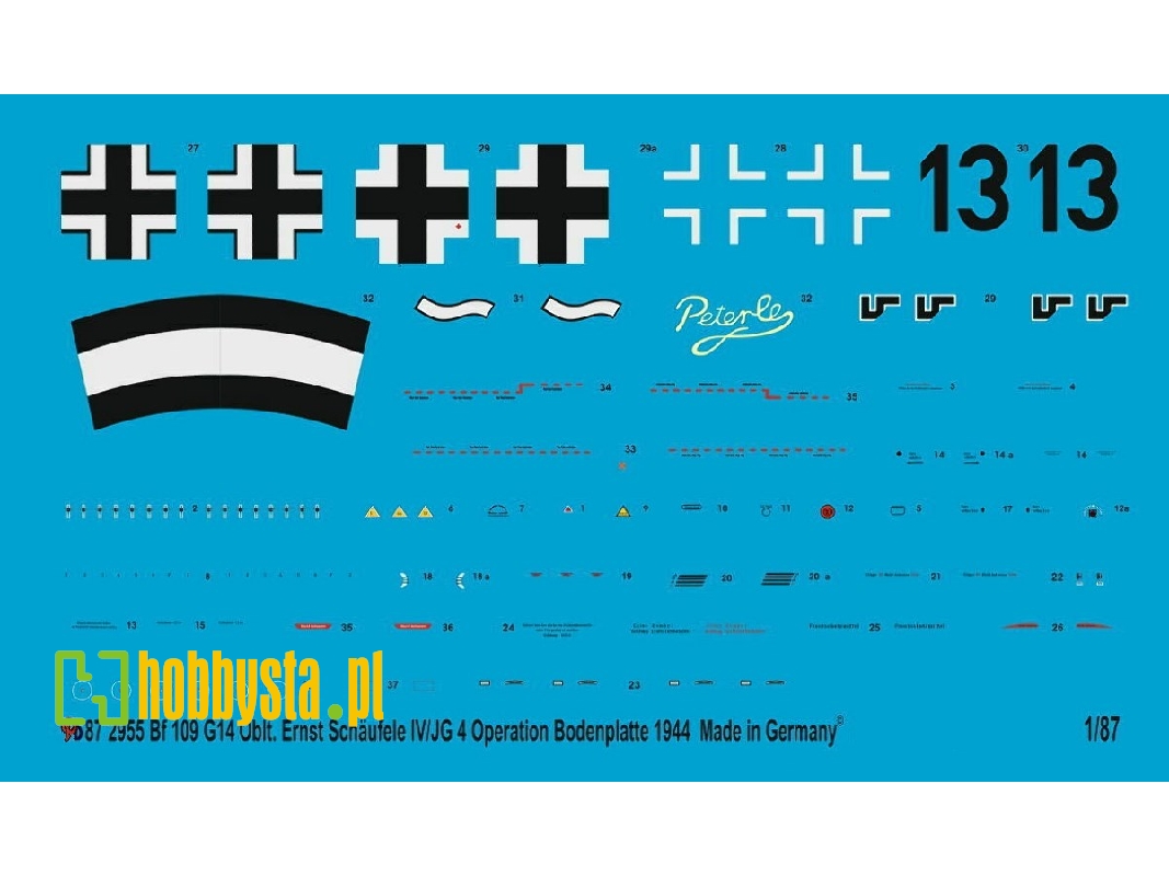 Bf 109 G 14 Oblt. Ernst Schäufele Iv/Jg 4 Operation Bodenplatte 1944 - zdjęcie 1