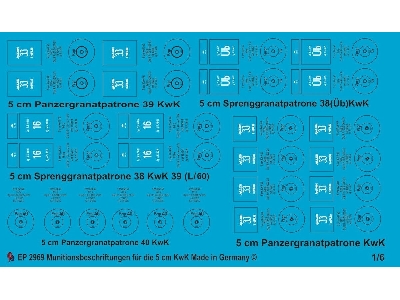 Ammo Markings For The German 5 Cm Kwk - zdjęcie 1