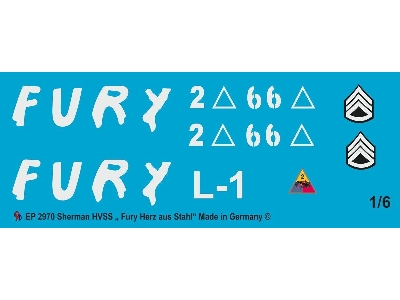 Markings For The Movie Sherman "fury" - zdjęcie 1