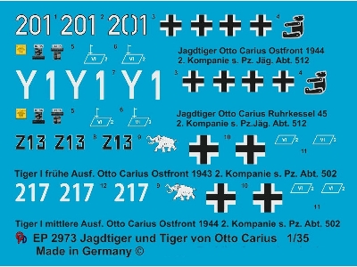 Jagdtiger And Tiger I Of Otto Carius - zdjęcie 1