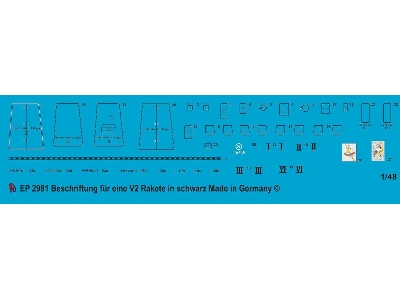 Markings For V2 Rocket In Black - zdjęcie 1