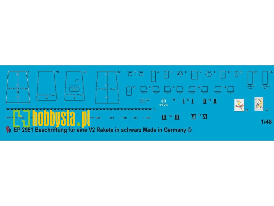 Markings For V2 Rocket In Black - zdjęcie 1