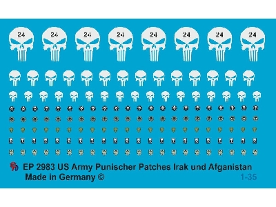 Punisher Patches Us Army Iraq - Afghanistan - zdjęcie 1