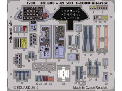  F-100D interior S. A. 1/48 - Trumpeter - blaszki - zdjęcie 1