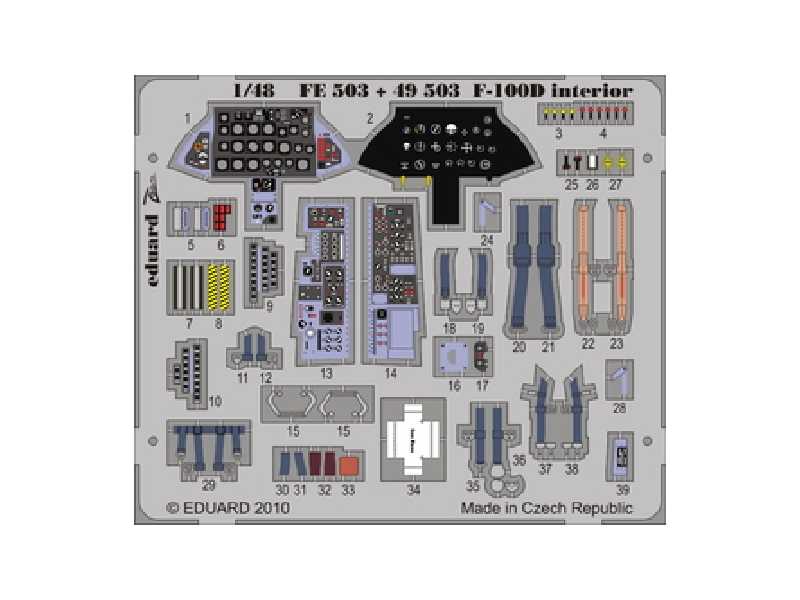  F-100D interior S. A. 1/48 - Trumpeter - blaszki - zdjęcie 1