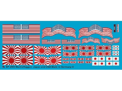 Navy Ensigns Of The Us Navy And The Japanese Imperial Navy - zdjęcie 1