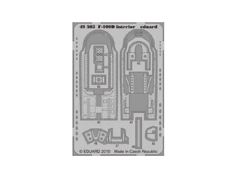  F-100D interior S. A. 1/48 - Trumpeter - blaszki - zdjęcie 1