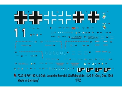 Fw 190 A-4 Oblt. Joachim Brendel, Staffelkapitän 1./Jg 51, Orel, December 1943 - zdjęcie 1