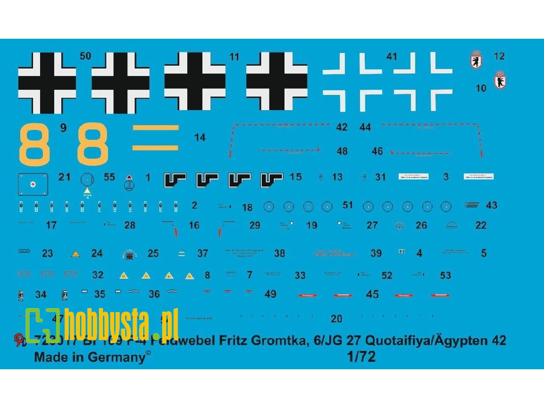 Bf 109 F-4 Feldwebel Fritz Gromtka, 6/Jg 27, Quotaifiya, Africa 1942 - zdjęcie 1